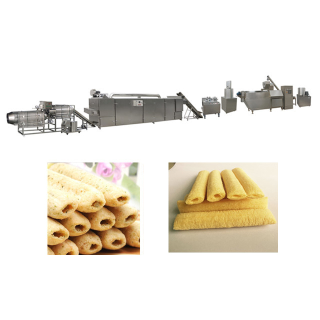 Mesin Camilan Jagung Engah Renyah Twin Screw Rice Rice Extruder Bahan Stainless Steel