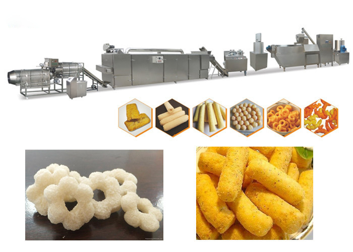 Stainless Steel Puff Snack Extruder Makanan Jagung Puff Snack Membuat Garis