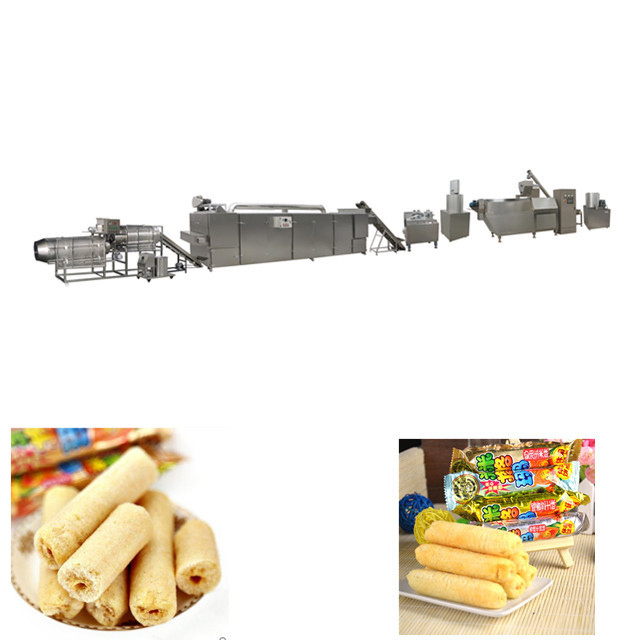 Twin Screw Makanan Extruder Mesin Bawang Cincin Kue Jagung Produksi Line dengan CE Disetujui