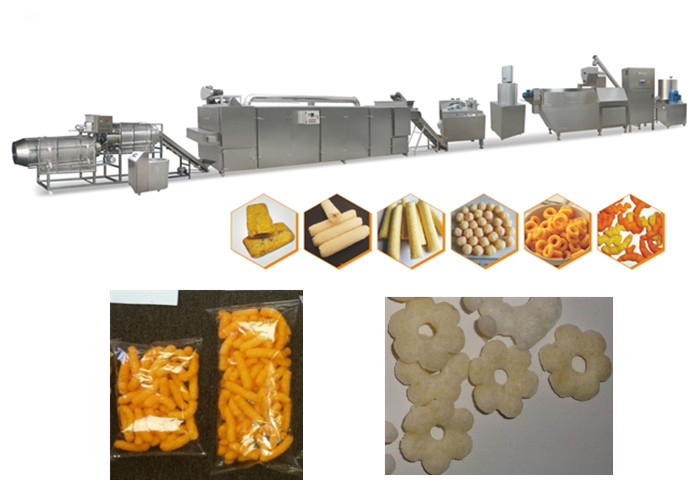 120-500kg / H Mesin Extruder Puff Jagung Untuk Ekstrusi Puff Snack Berkecepatan Tinggi
