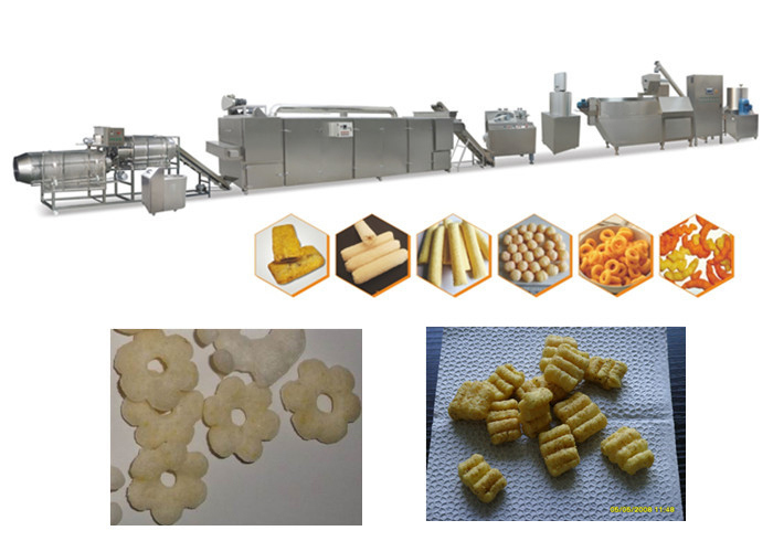 Mesin Snack Puff Durable, Makanan Jagung Puff Snacks Membuat Garis CE Lulus