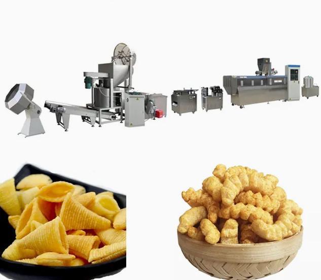 Stanless Steel 304 Mesin jagung puff otomatis dengan 100-150kg per jam