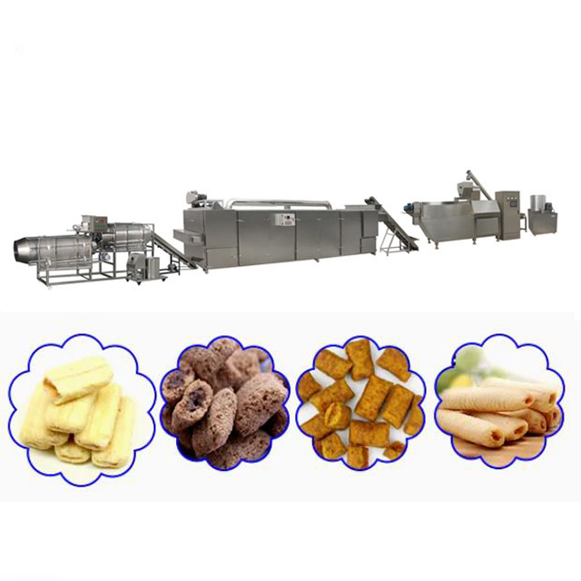 Mesin Extruder Makanan Twin Screw Otomatis Berbagai Bentuk Makanan Yang Diekstrusi