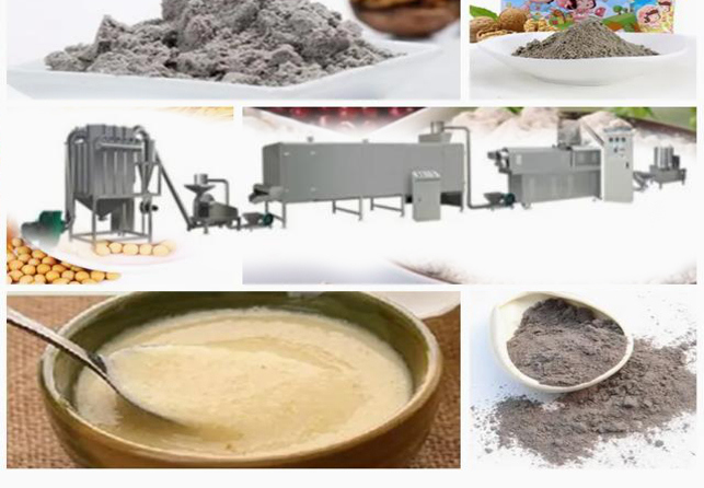 Bubuk nasi bayi gizi Makanan Mesin pengekstrusi / jalur produksi