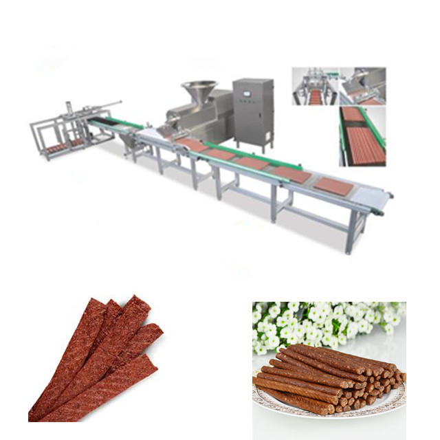 Mesin Extruder Dingin Makanan Ringan Anjing Mengunyah Untuk Membuat Potongan Daging
