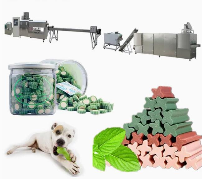 Berbagai Bentuk Mesin Perawatan Hewan Peliharaan Anjing Mengunyah Peralatan Pengolahan Makanan Ringan Extruder