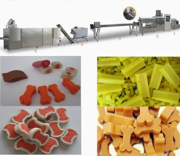100KW Pet Chews Production Line Untuk Kesehatan Gigi Anjing