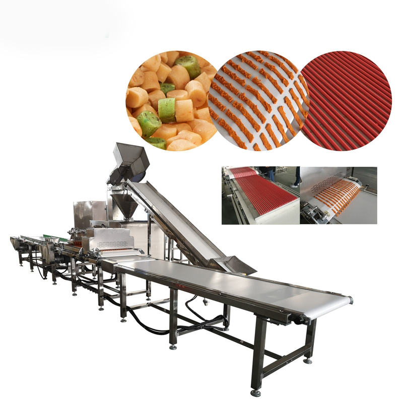 Mesin Extruder Makanan Anjing Pengunyah Lembut Digunakan Untuk Membuat Stik Daging
