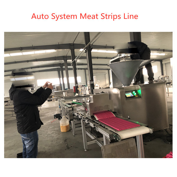 Itik segar Mest Sticks Makanan Hewan Extruder Machine 200-500kg / jam Stainless Steel Datar Munchy Jalur Snacks Membuat Mesin