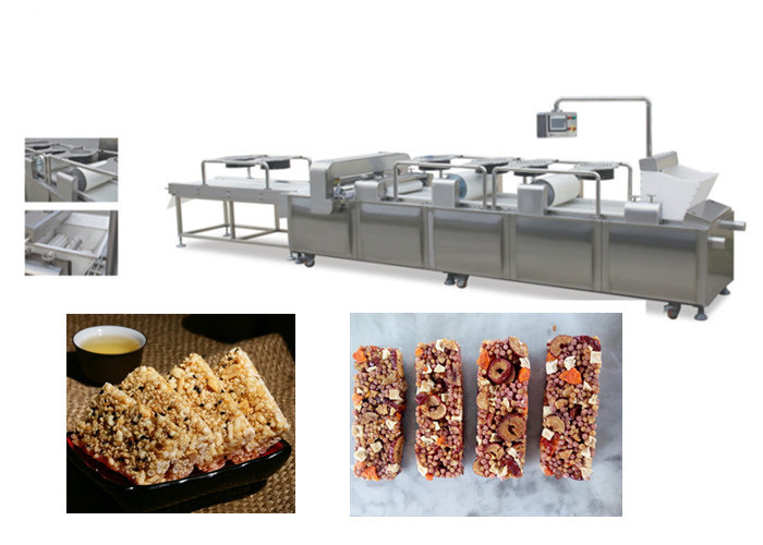 Stainless Steel Granola Cereal Bar Membuat Mesin Muesli Bar Cutting Line