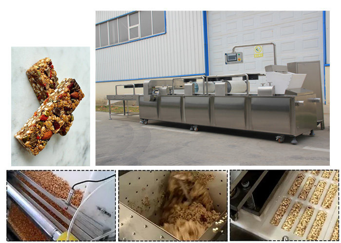 Mesin Pembuat Sereal Bar Kapasitas Tinggi Sehat Muesli Bar Granola Bar Mesin Pemotong
