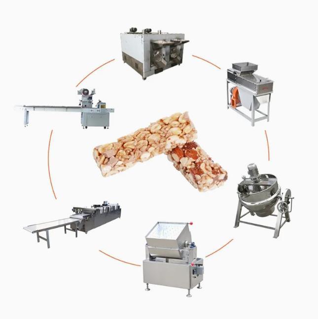 Jalur Produksi Lini Besi Komersil 9kw untuk Pembuatan Kacang Tanah