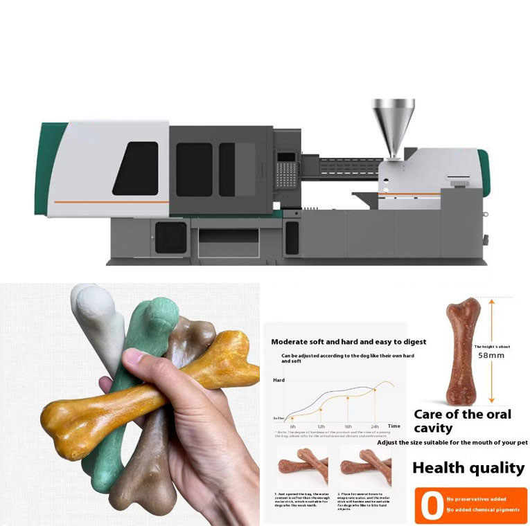 Hot Runner System Pet Injection Moulding Machine untuk Dog Treats