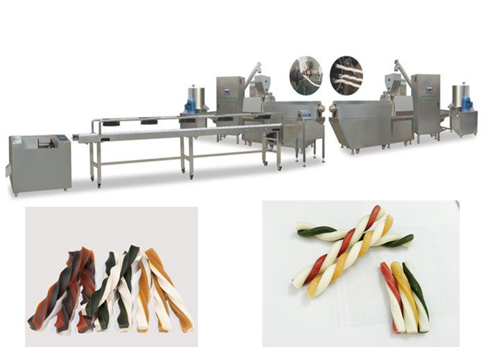 Permen Karet Mesin Ekstrusi Makanan Ringan Favorit Pet Treat Dog Warna Ganda