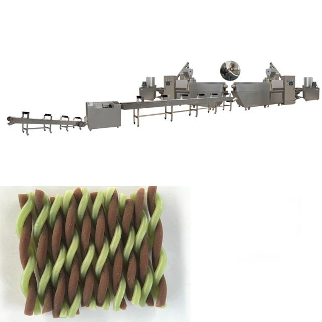 Layar Sentuh Otomatis Single Screw Extruder untuk Dog Chewing Gum Treats