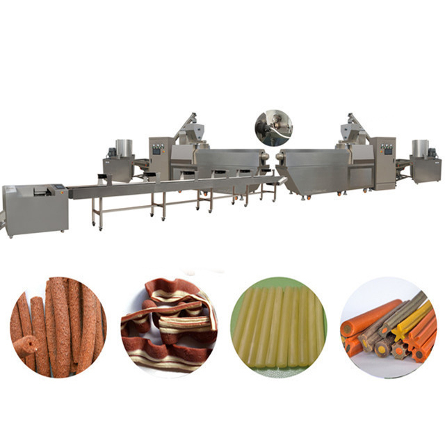 Bone Dog Treats Kecil Kue makanan hewan pengolahan baris, Twist mesin pembuat makanan anjing