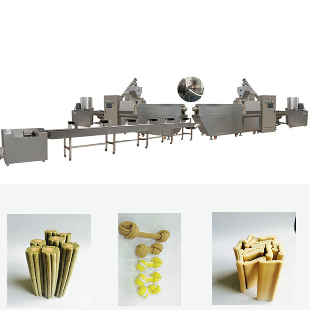 Kondisi baru CE makanan ringan anjing peralatan ekstrusi makanan 35-100 KW Daya