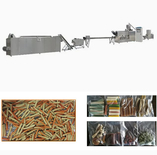 Sepenuhnya Automatic Dog Food Processing Equipment Pellet Extruder