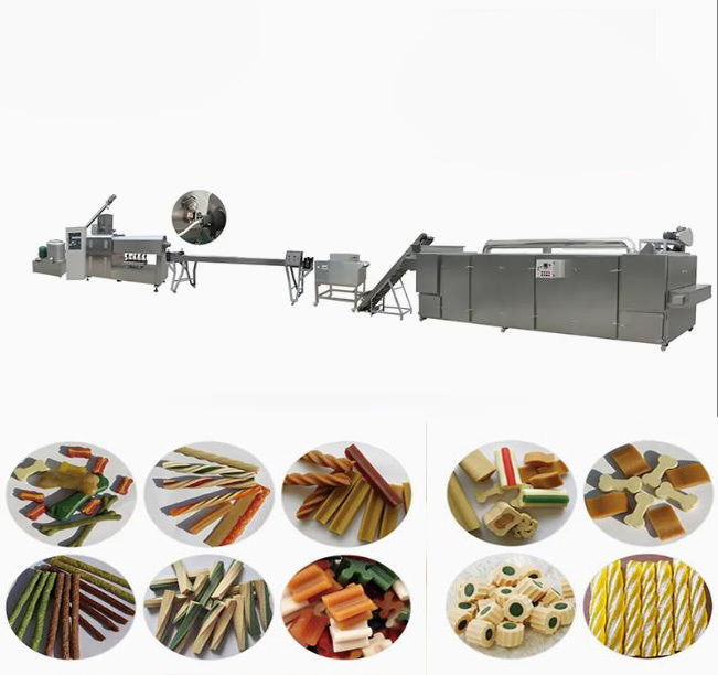 Perawatan Gigi Anjing Mengunyah Tulang Pet Snack Makanan Extruder Processing Equipment