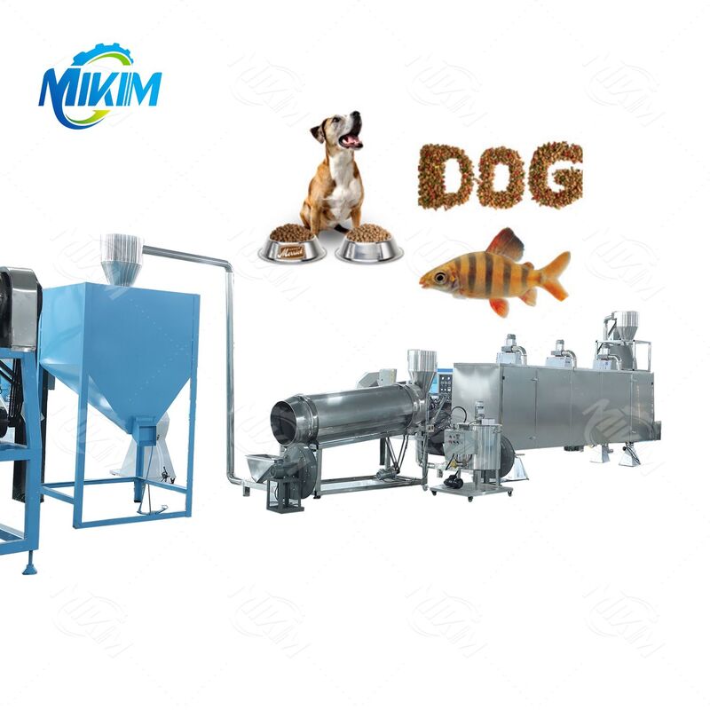100-3000kg/Hr Industrial Automatic Sinking Floating Fish Feed Wet Dry Animal Pet Dog Cat Food Manufacturing Processing Extruder Production Line Making Machine for sale